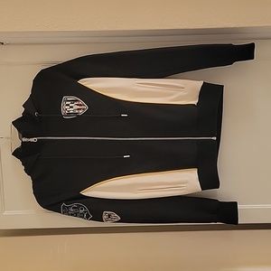 PRICE REDUCED L.A.M.B. Holiday patch hooded jacket